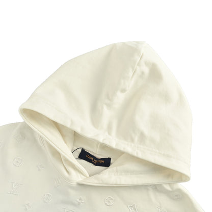 Louis Vuitton 25Fw presbyopic embroidered half-body patchwork hooded sweatshirt
