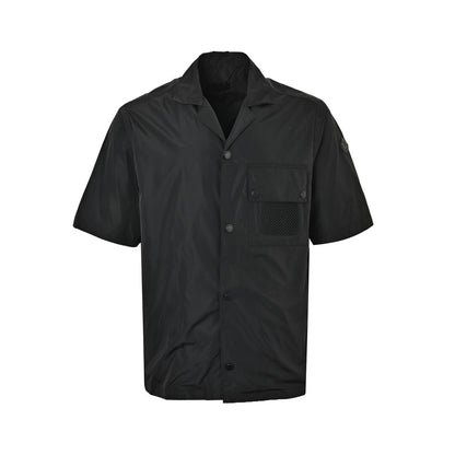 Moncler/Mask logo patch pocket short-sleeved shirt