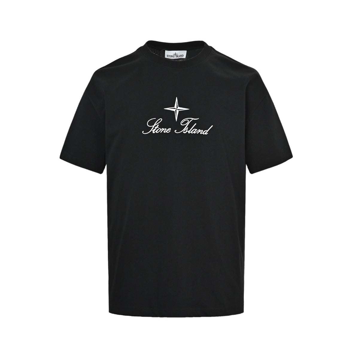Stone Island 26ss embroidered logo letter short sleeves