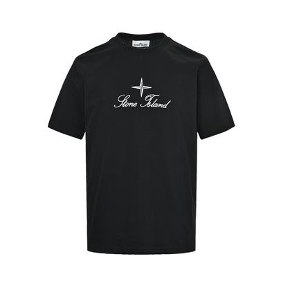 Stone Island 26ss embroidered logo letter short sleeves