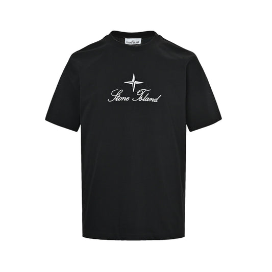 Stone Island 26ss embroidered logo letter short sleeves