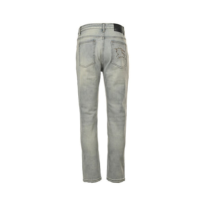 Burberry back pocket hollow war horse jeans