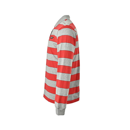 Miu Miu 26ss Miu small label red and gray striped Polo long sleeves