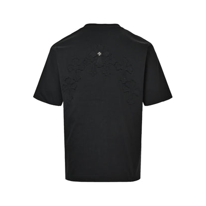Chrome Hearts/Chrome Heart 26ss cross patch embroidered short sleeves