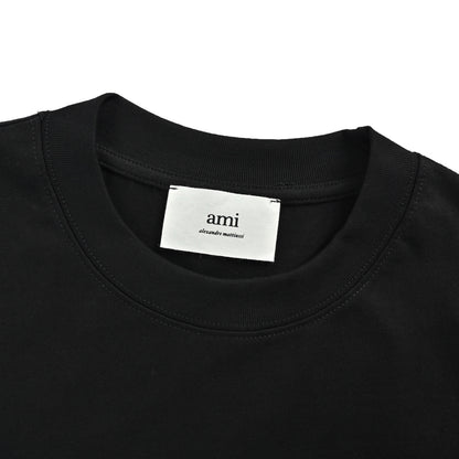 Ami Paris three-dimensional crochet love embroidered short sleeves