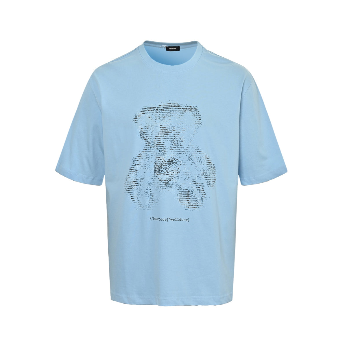 WE11DONE letter outline bear print short sleeves