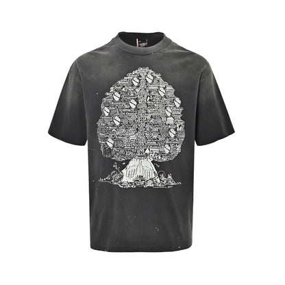 SAINT MICHAEL tree of life printed short sleeves