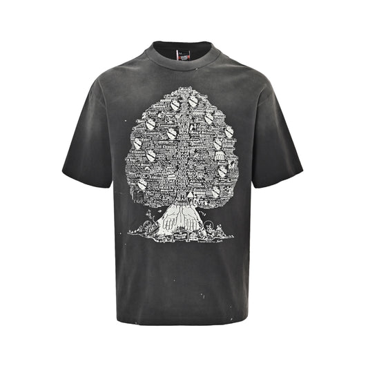 SAINT MICHAEL tree of life printed short sleeves