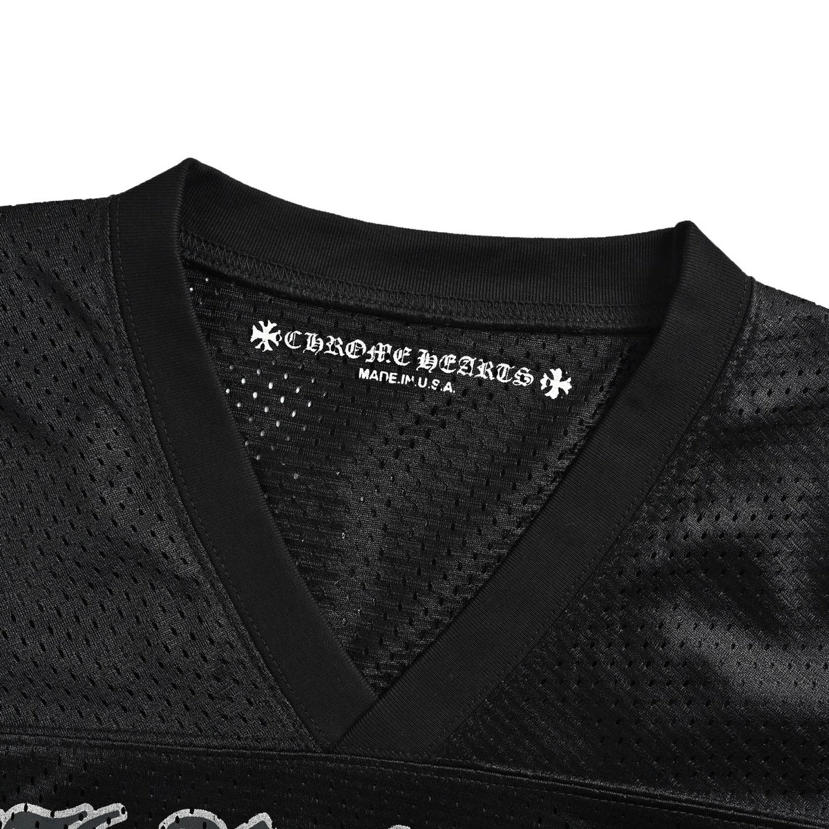 Chrome Hearts/Chrome Heart Glitter Sanskrit Hockey Mesh Long Sleeve