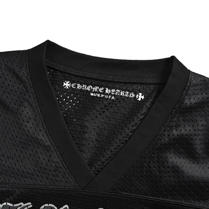 Chrome Hearts/Chrome Heart Glitter Sanskrit Hockey Mesh Long Sleeve
