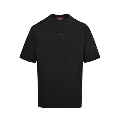 Gucci 26ss short sleeves with double G embroidered letters on the chest
