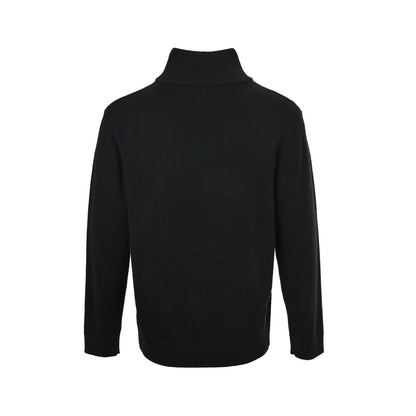 Burberry 25Fw war horse logo embroidered half-zip sweater