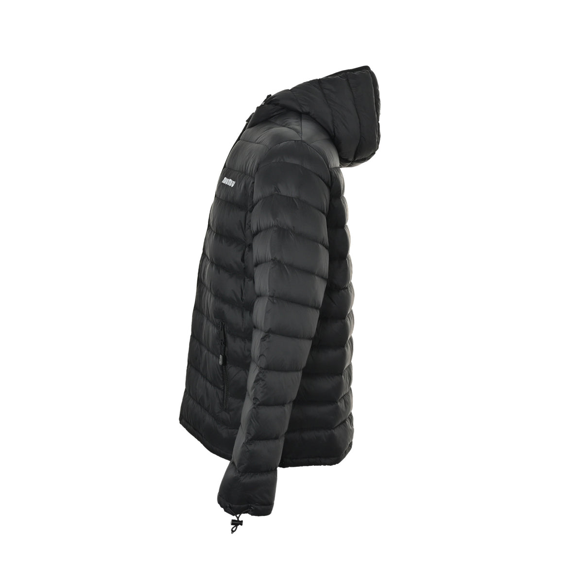 Miu Miu letter embroidered hooded down jacket