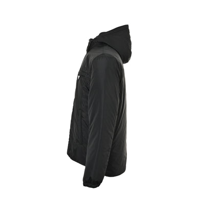 Prada triangle logo regenerated nylon hooded down jacket