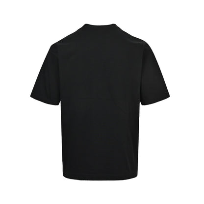 Loewe/Luo Yiwei graffiti cursive dotted signature letter printed short sleeves