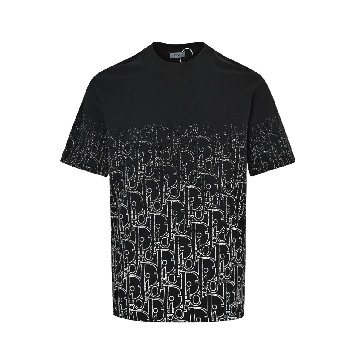 Dior gradient all-over printed silver line short sleeves