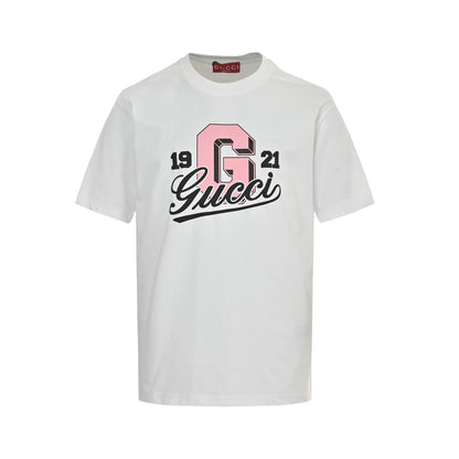 Gucci 25ss 1921 letter printed logo short sleeves