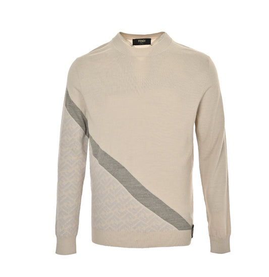 Fendi diagonal letter crew neck sweater