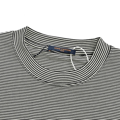 Louis Vuitton 26ss chest leather brand striped short sleeves