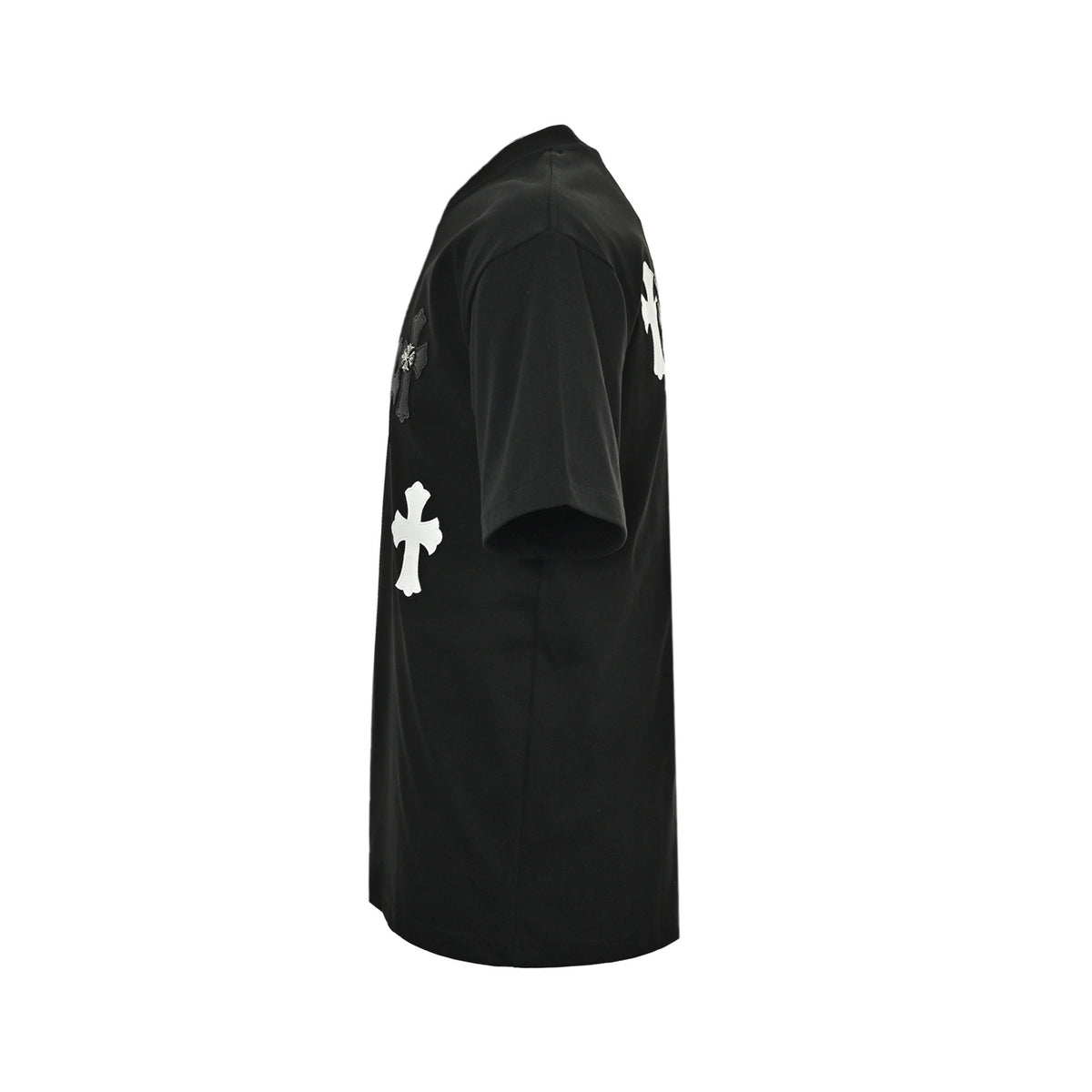 Chrome Hearts Leather Label Cross Hardware Short Sleeves