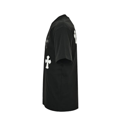 Chrome Hearts Leather Label Cross Hardware Short Sleeves