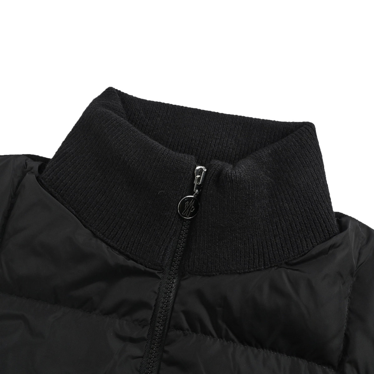 Moncler/Multiple Quilted Double Pocket Knitted Patchwork Down Jacket