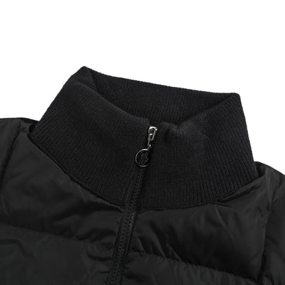 Moncler/Multiple Quilted Double Pocket Knitted Patchwork Down Jacket