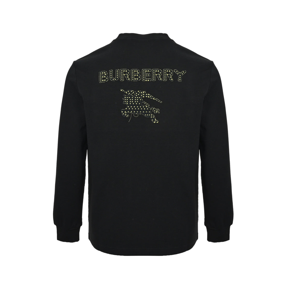 Burberry 25Fw cross-stitch woven war horse embroidery long-sleeved T-shirt