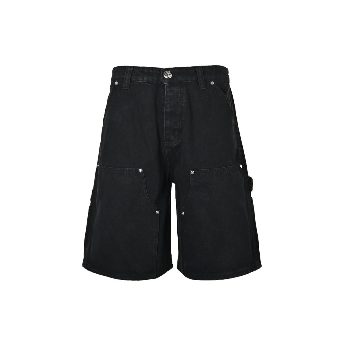 Chrome Hearts/Chrome Heart leather label cross denim shorts