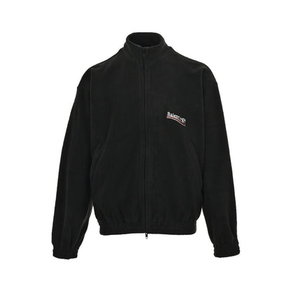 Balenciaga/Balanciaga 23Fw embroidered cola zipper polar fleece jacket