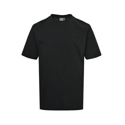 Dior plain letter embroidered short sleeves