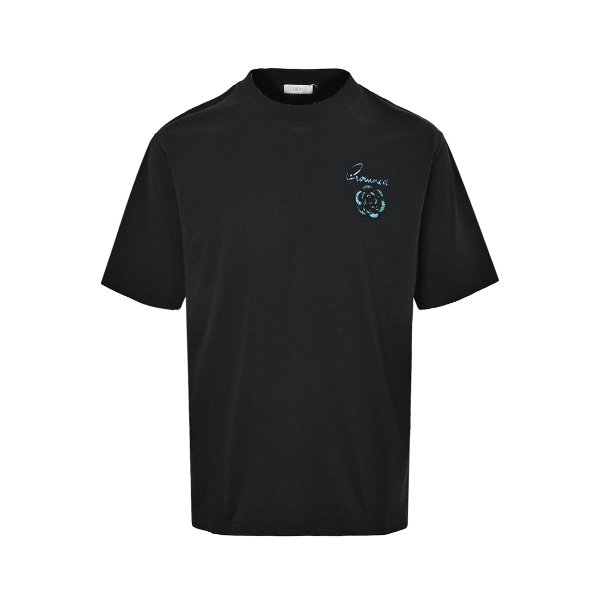 Dior camellia embroidered short sleeves