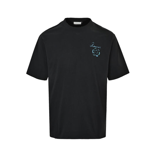Dior camellia embroidered short sleeves