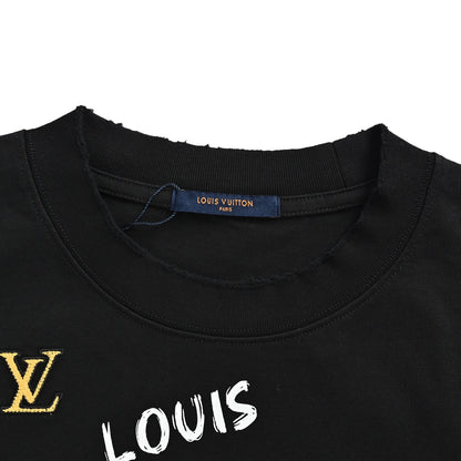 Louis Vuitton multi-element presbyopic print embroidered short sleeves