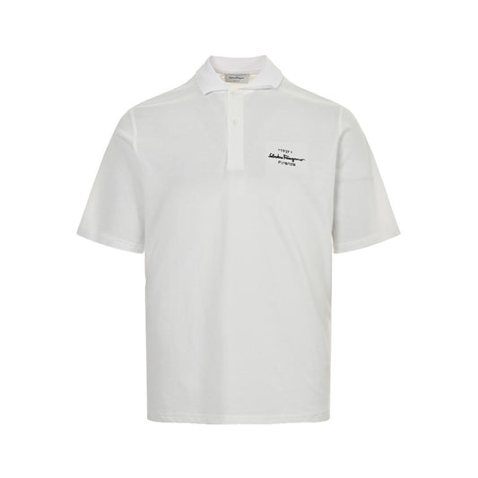 Ferragamo 24ss Polo short sleeves with embroidered letters on the chest