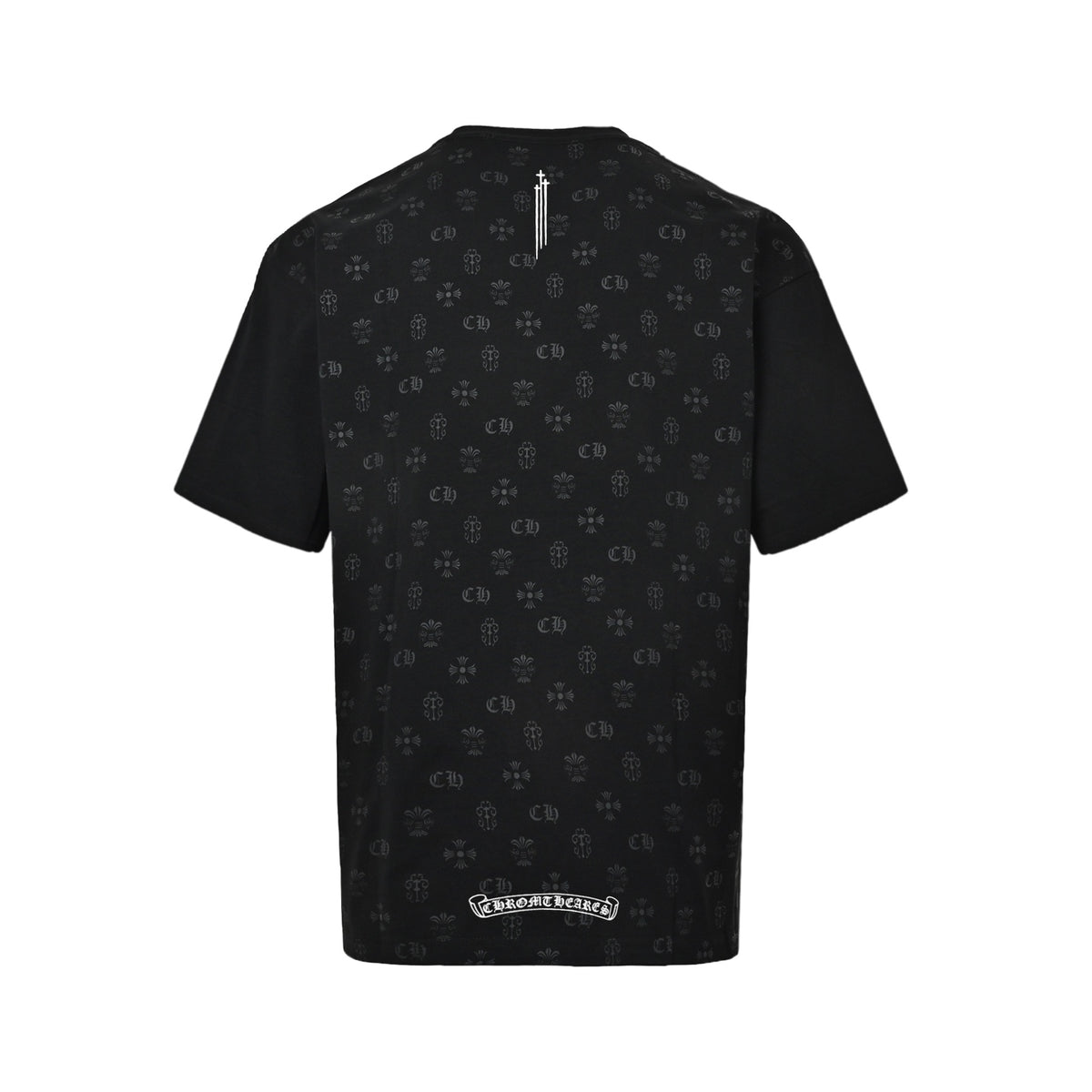 Chrome Hearts/Chrome Heart short sleeves with logo printed all over the back