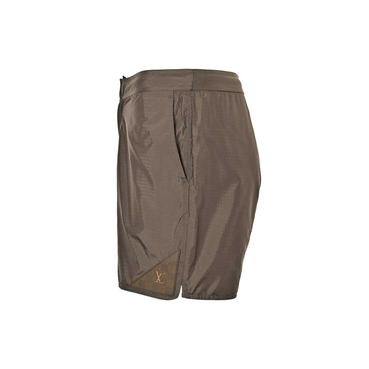 Louis Vuitton 26ss hem silicone logo nylon beach shorts