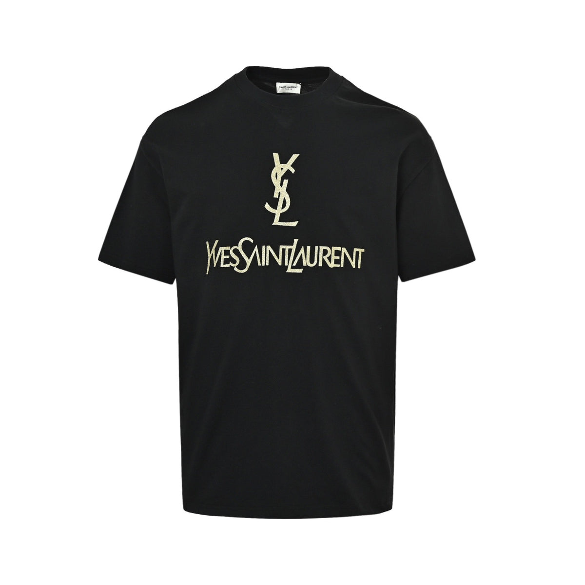 Saint Laurent hot stamping letter logo printed short sleeves