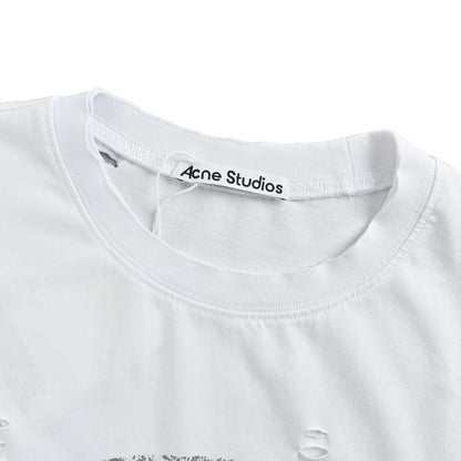 Acne Studios Distressed Ring Print Short Sleeve