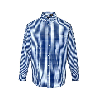 Loewe/Loewei pocket logo embroidered plaid shirt