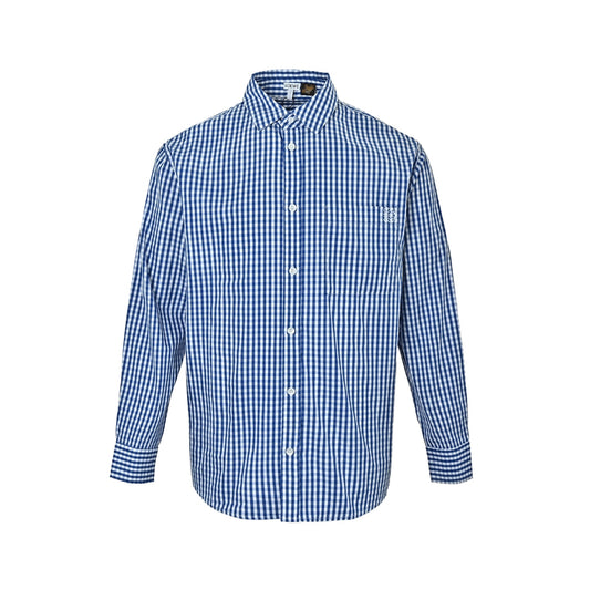 Loewe/Loewei pocket logo embroidered plaid shirt