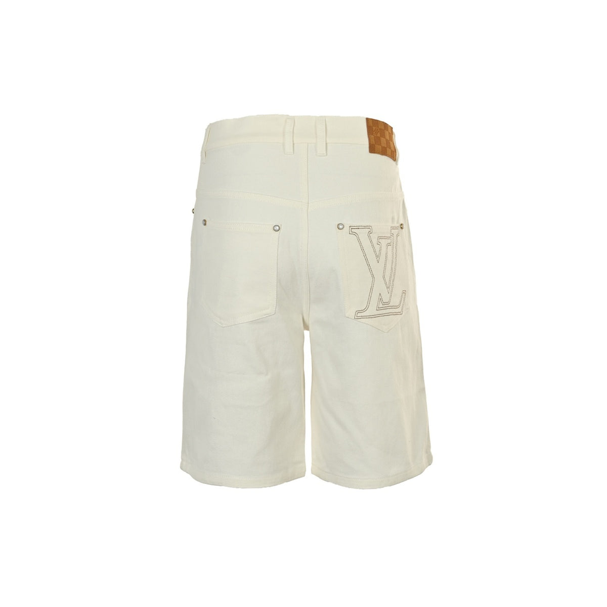 Louis Vuitton 25ss denim shorts with embroidered logo on back pocket