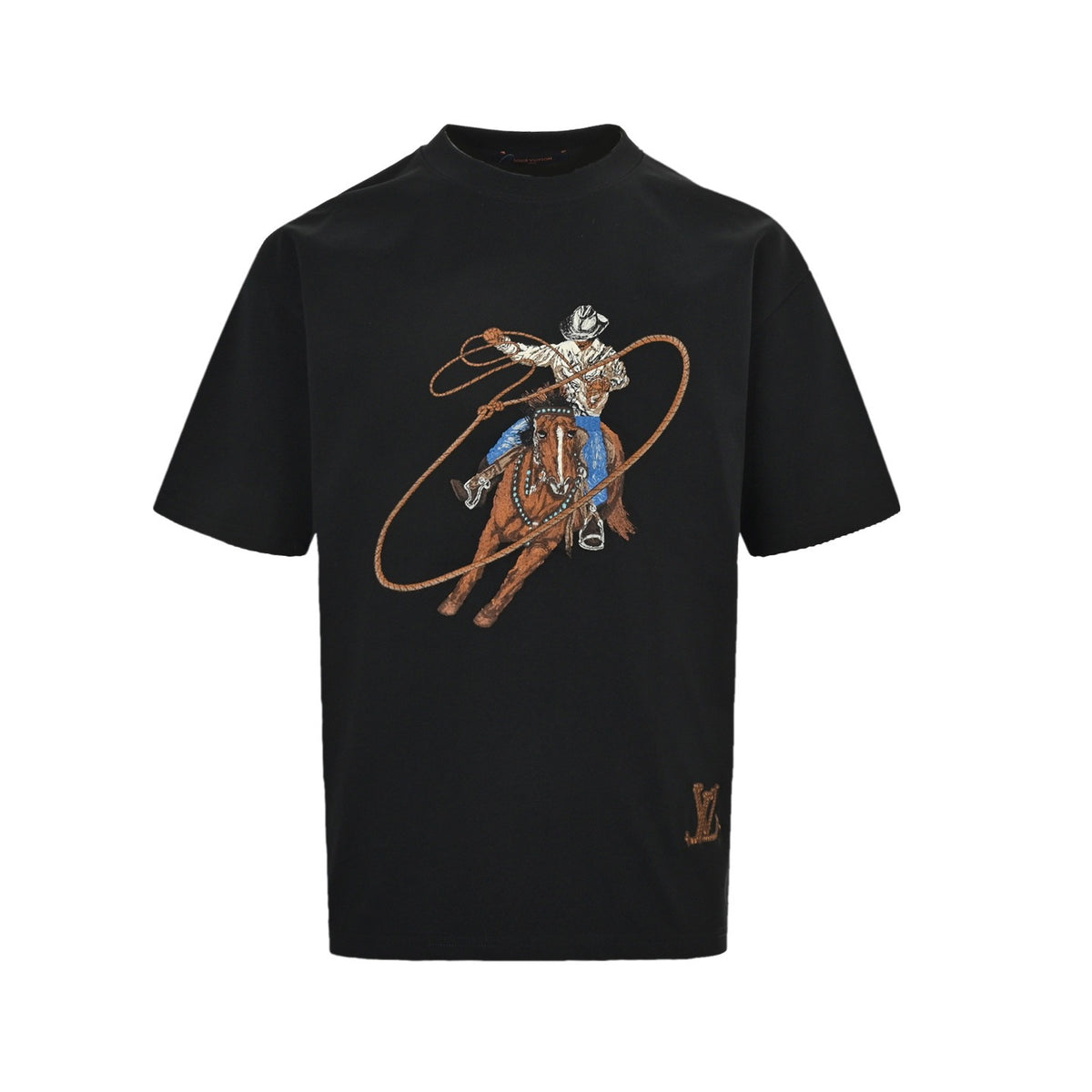 Louis Vuitton Western denim heavy embroidered short sleeves