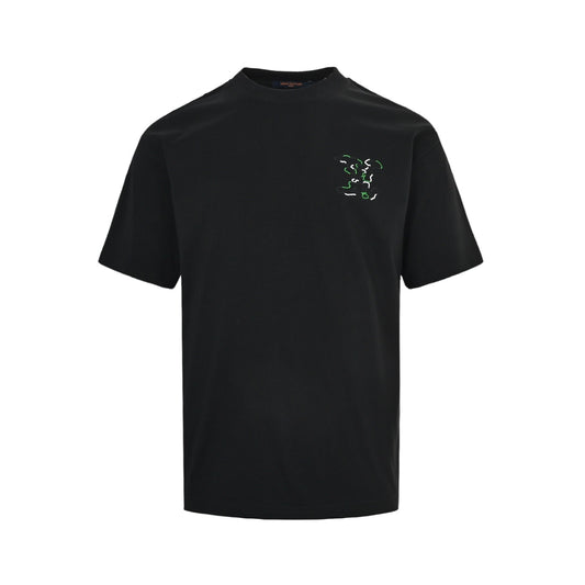 Louis Vuitton color block logo embroidered short sleeves