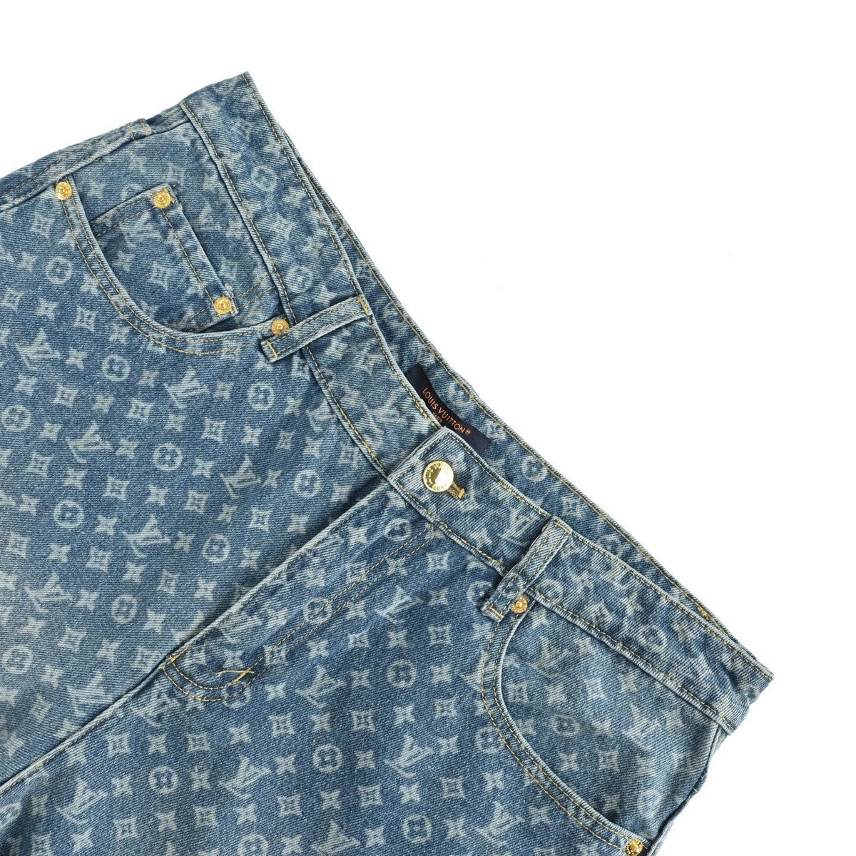 Louis Vuitton 25Fw presbyopia all over printed bootcut jeans