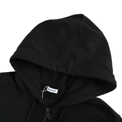 Burberry 25Fw back cross-stitch war horse embroidery zipper hooded sweatshirt jacket