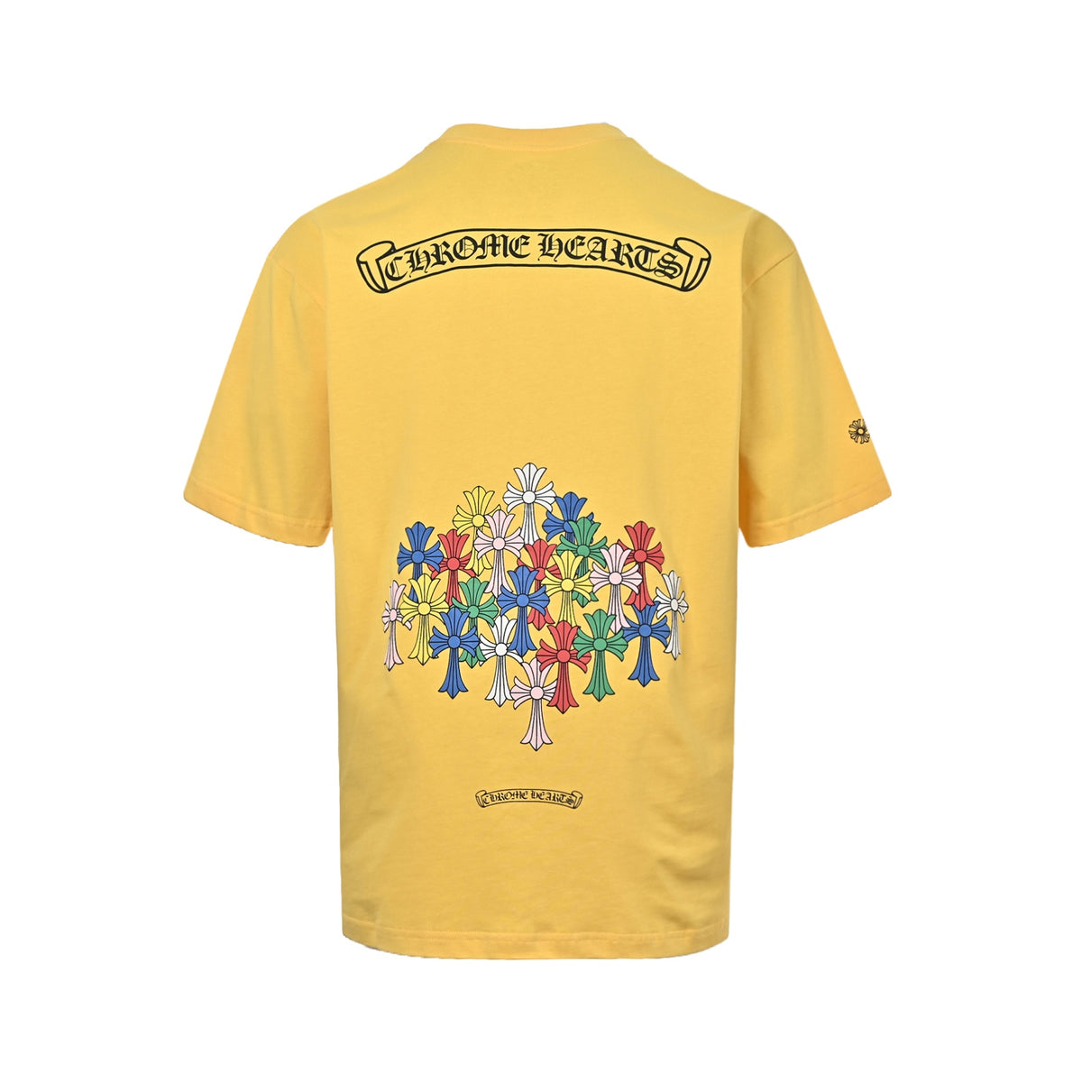 Chrome Hearts/Chrome Heart Color Cross Print Short Sleeve
