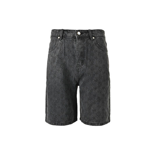 Louis Vuitton 26ss dark pattern presbyopia suit denim shorts