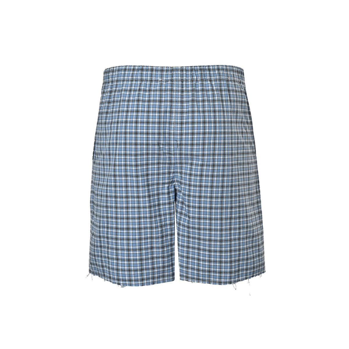 Miu Miu embroidered small logo plaid shorts