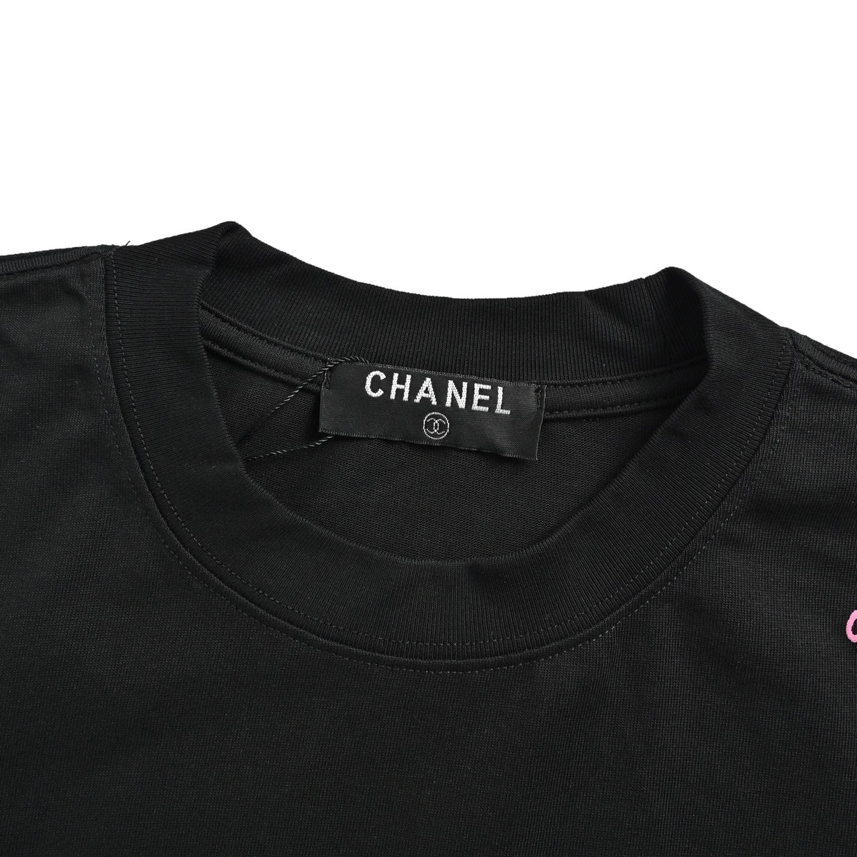 Chanel 26ss shoulder double C slogan short sleeves